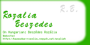 rozalia beszedes business card
