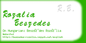 rozalia beszedes business card